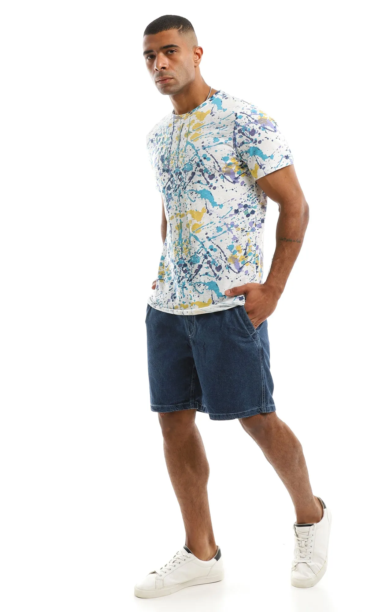 97182 Paintings Spots Colorful Summer Tee