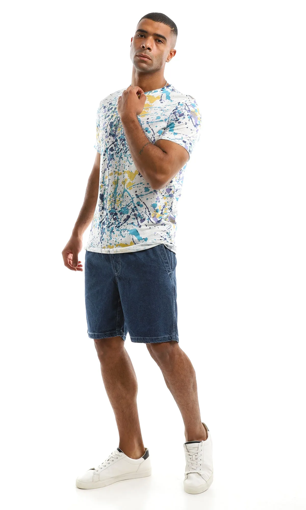 97182 Paintings Spots Colorful Summer Tee