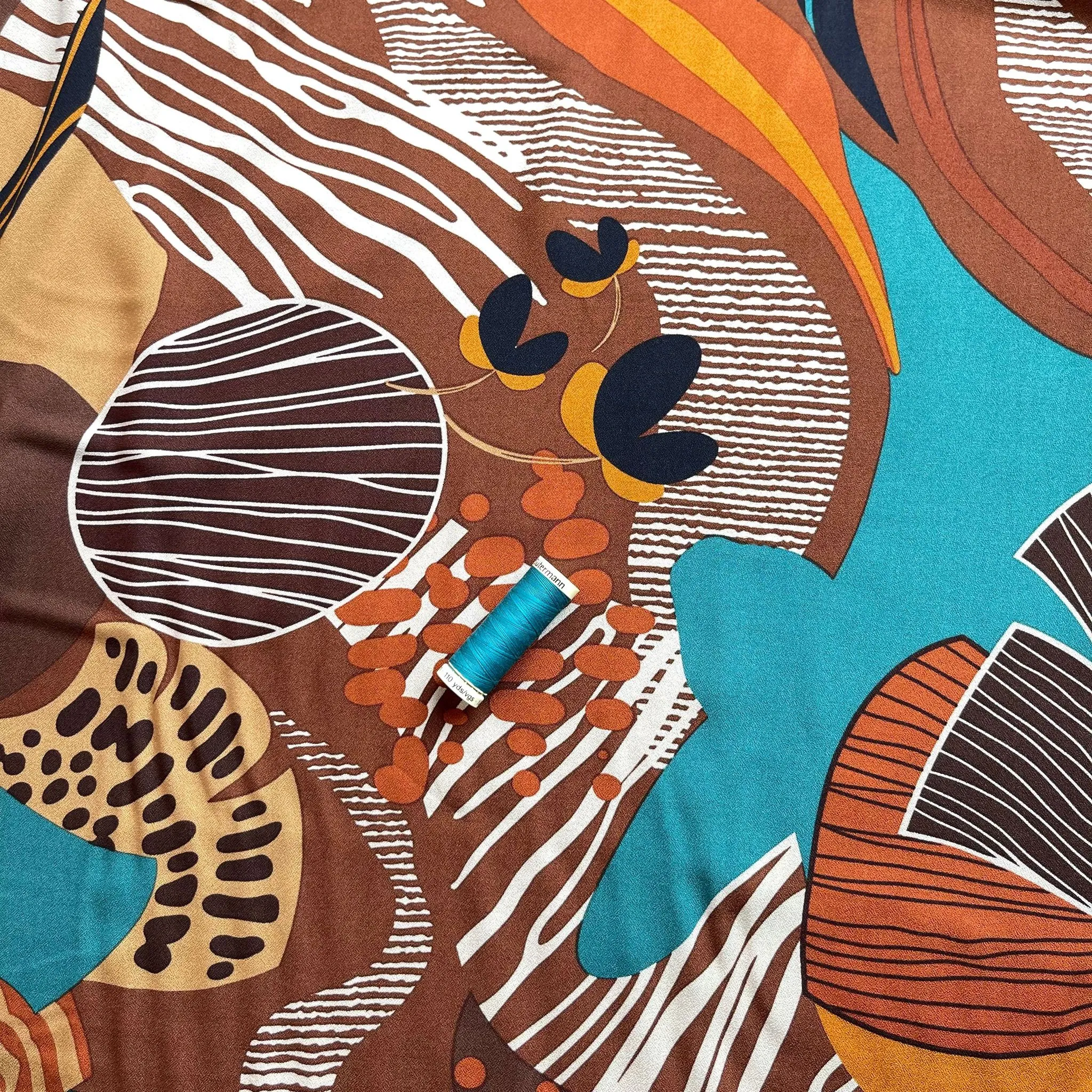 Abstract Tribal Viscose Crepe