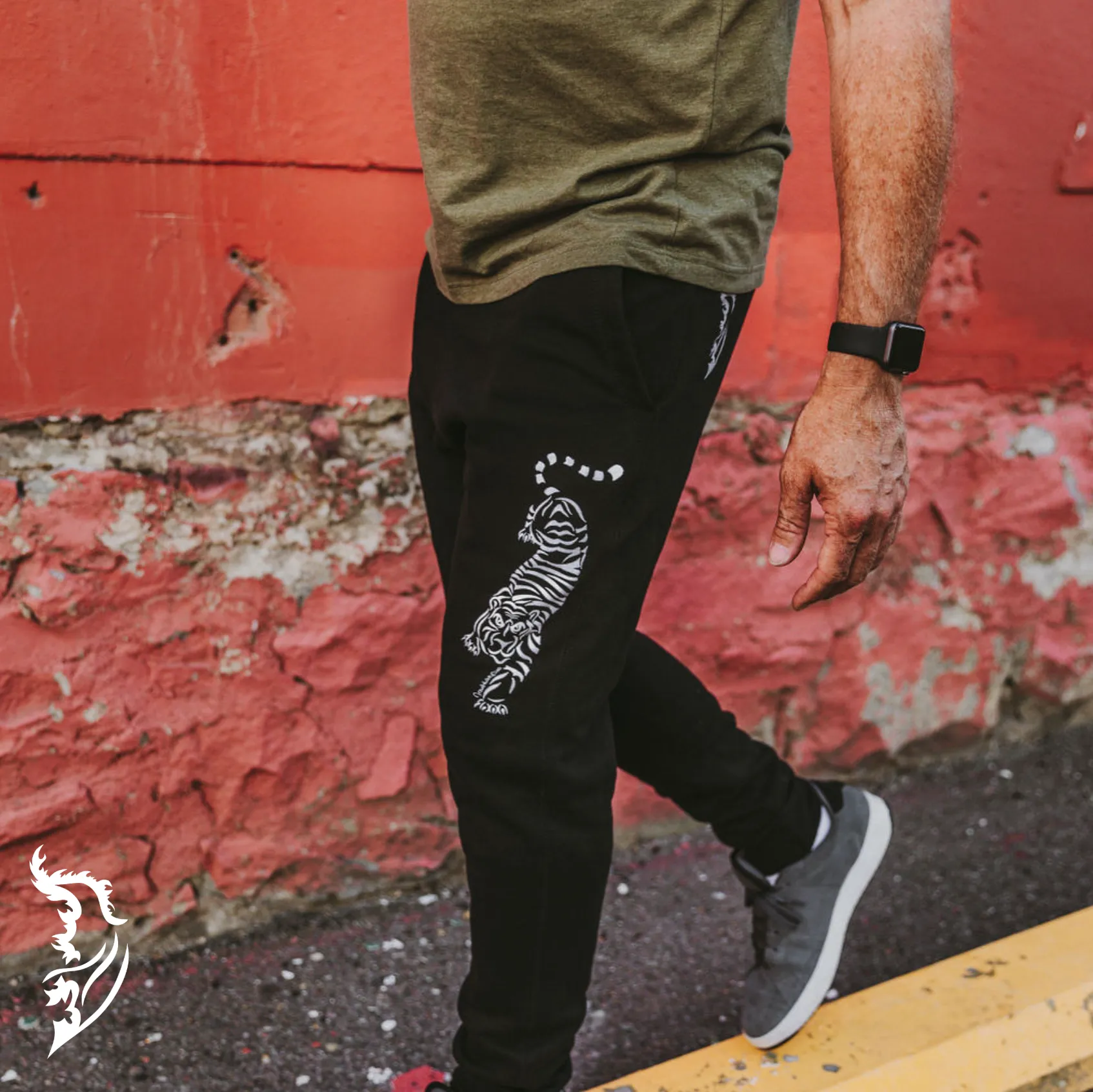Be Fierce Tiger Hand-drawn Joggers