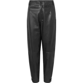 Becca HW Leather pants in ankel length / 51108 - Black (Nero)