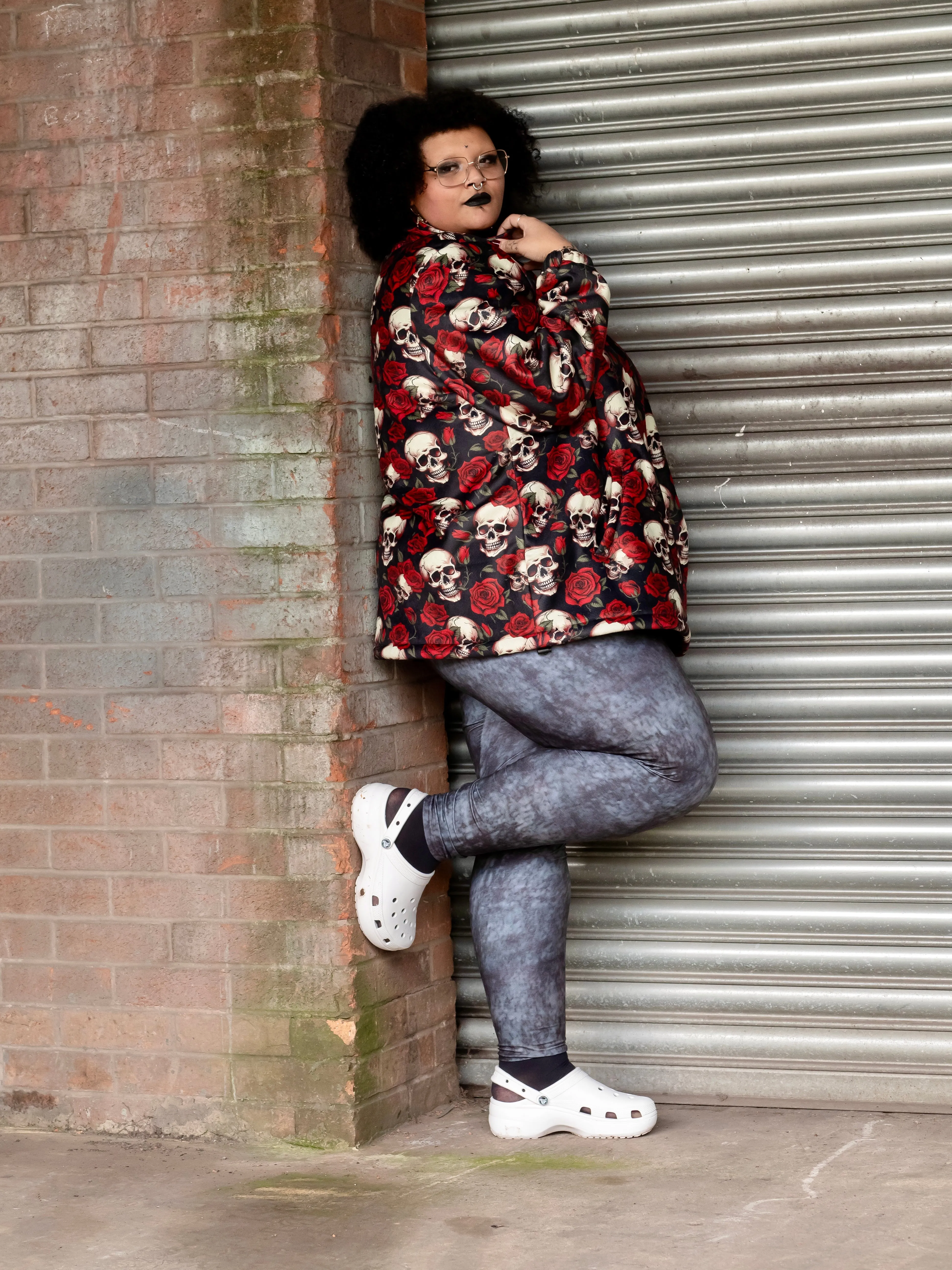 Black Acid Wash Super Soft Leggings