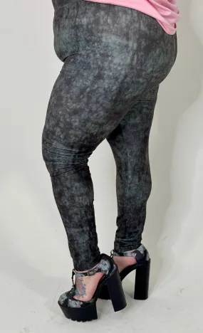 Black Acid Wash Super Soft Leggings