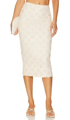 Camila Coelho Veranda Midi Skirt in Ivory