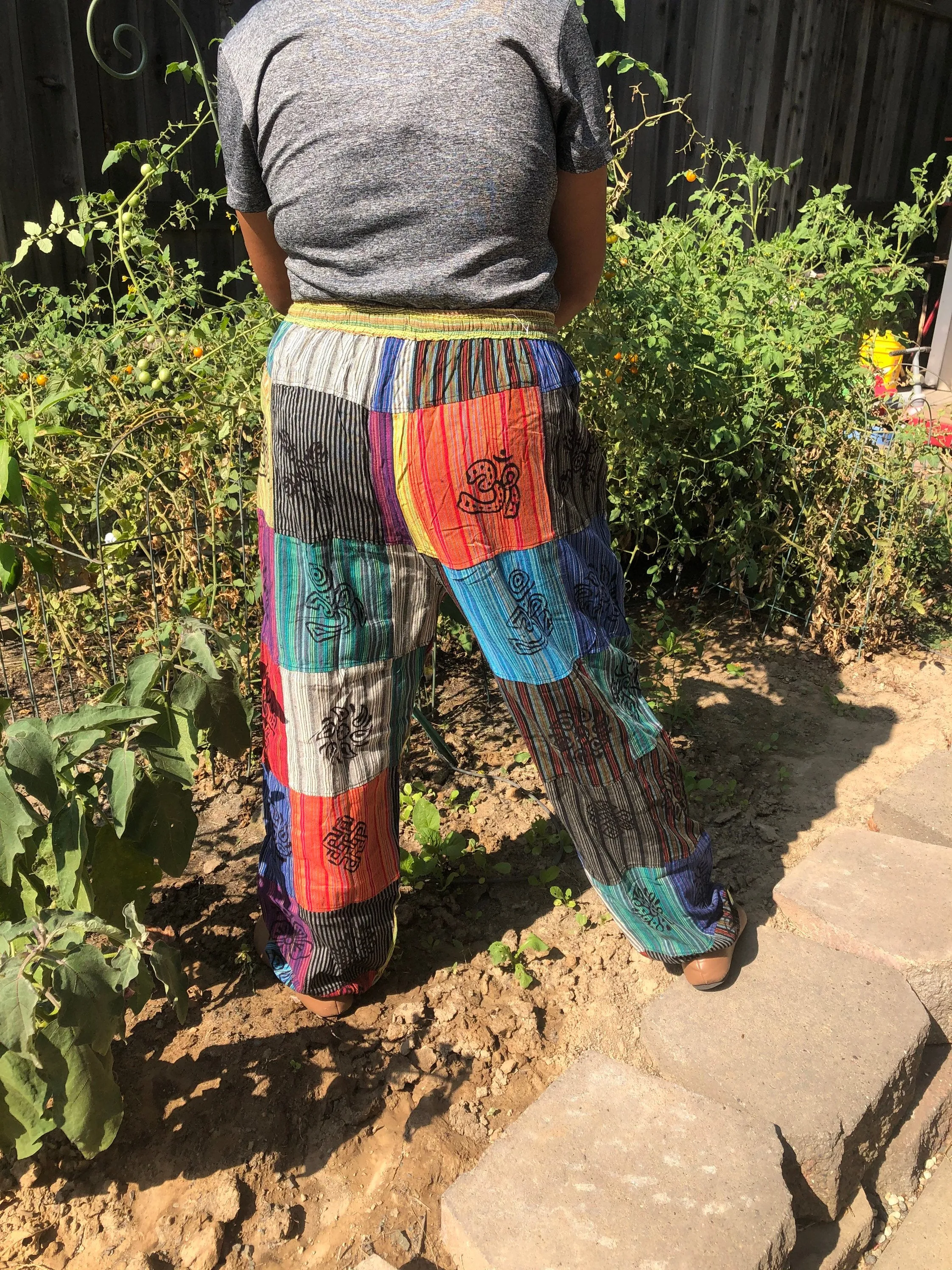 Comfy Cute Boho Style Patchwork Pants Bright