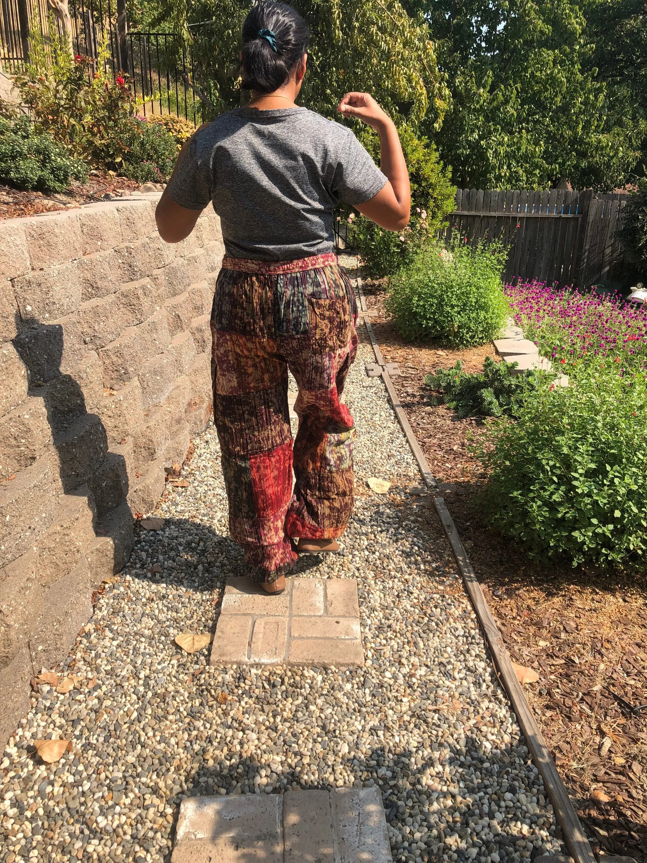 Cool Boho Stonewash Patchwork Pants Unisex Nepal Joggers