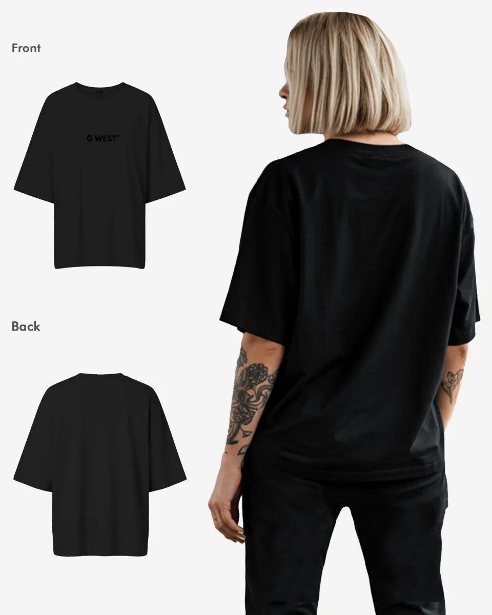 G West Heavyweight Logo Wear Oversized T-Shirt - WOMEN