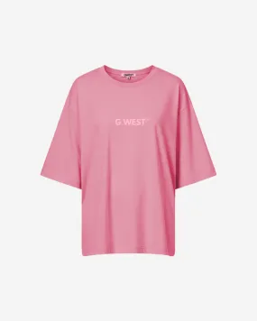 G West Heavyweight Logo Wear Oversized T-Shirt - WOMEN