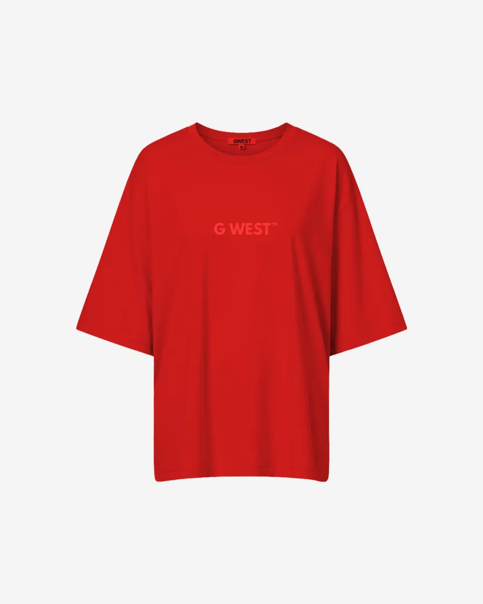 G West Heavyweight Logo Wear Oversized T-Shirt - WOMEN