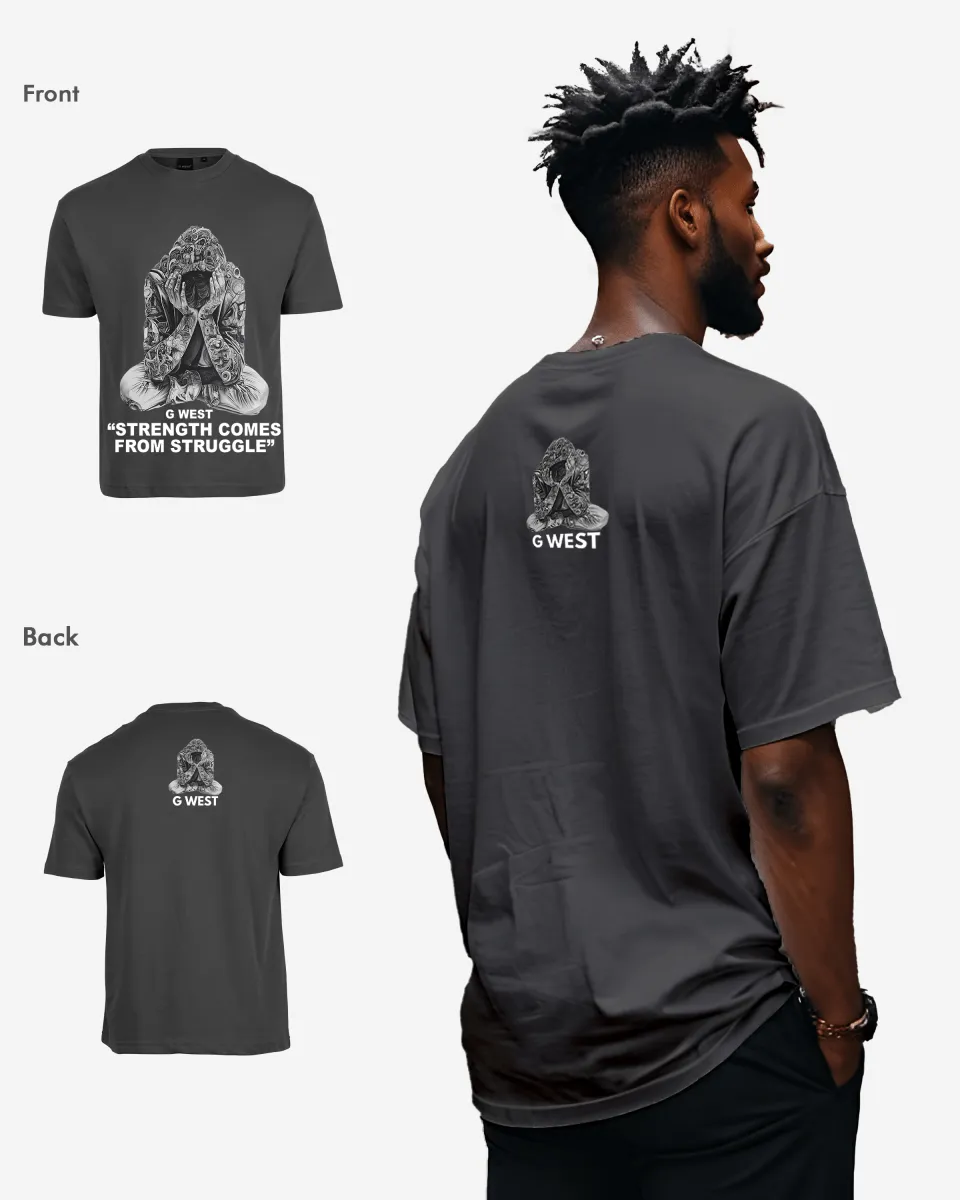 G West Strength Come From Struggle Oversized Tee