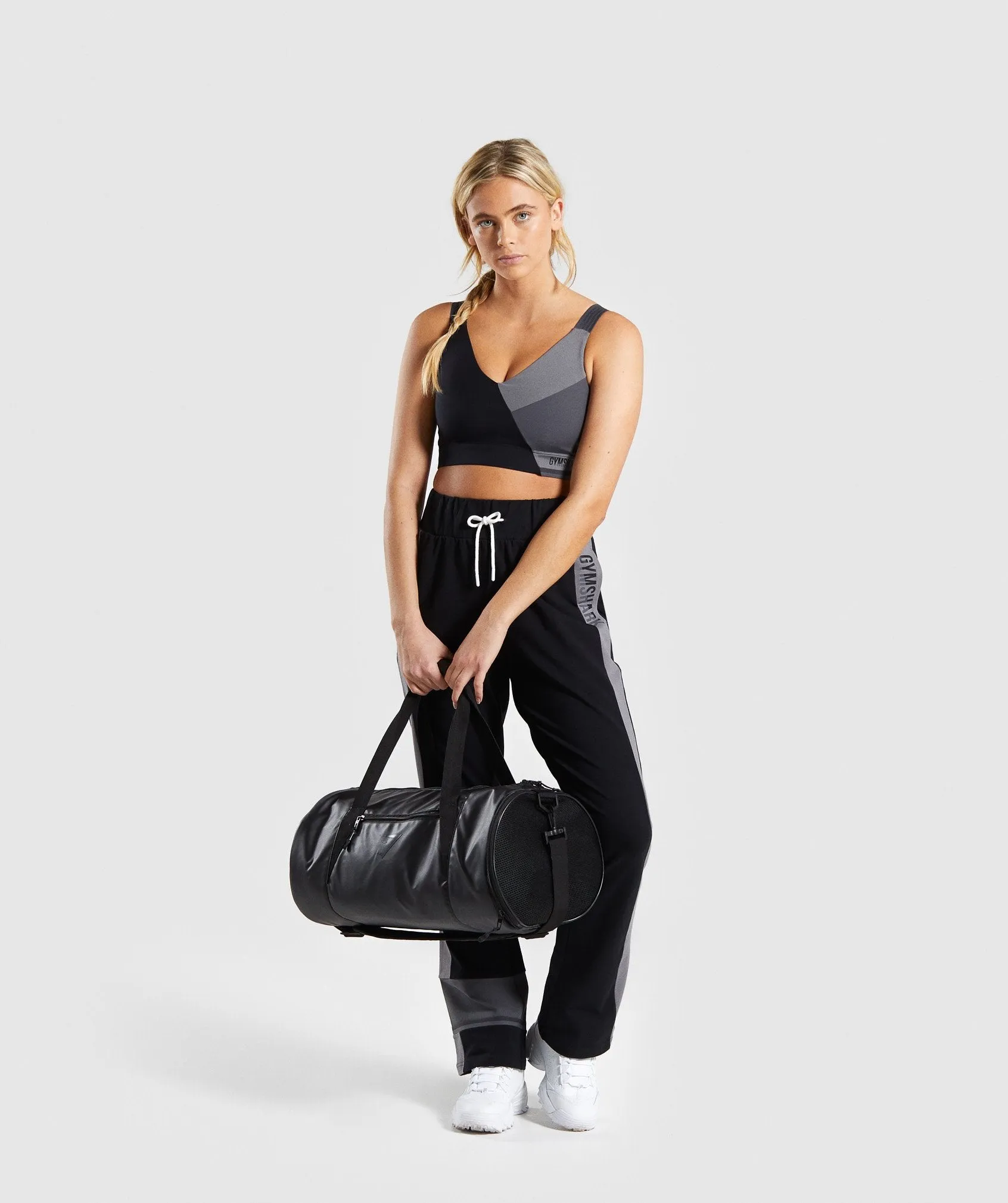 Gymshark Colour Block Joggers - Black/Charcoal/Smokey Grey