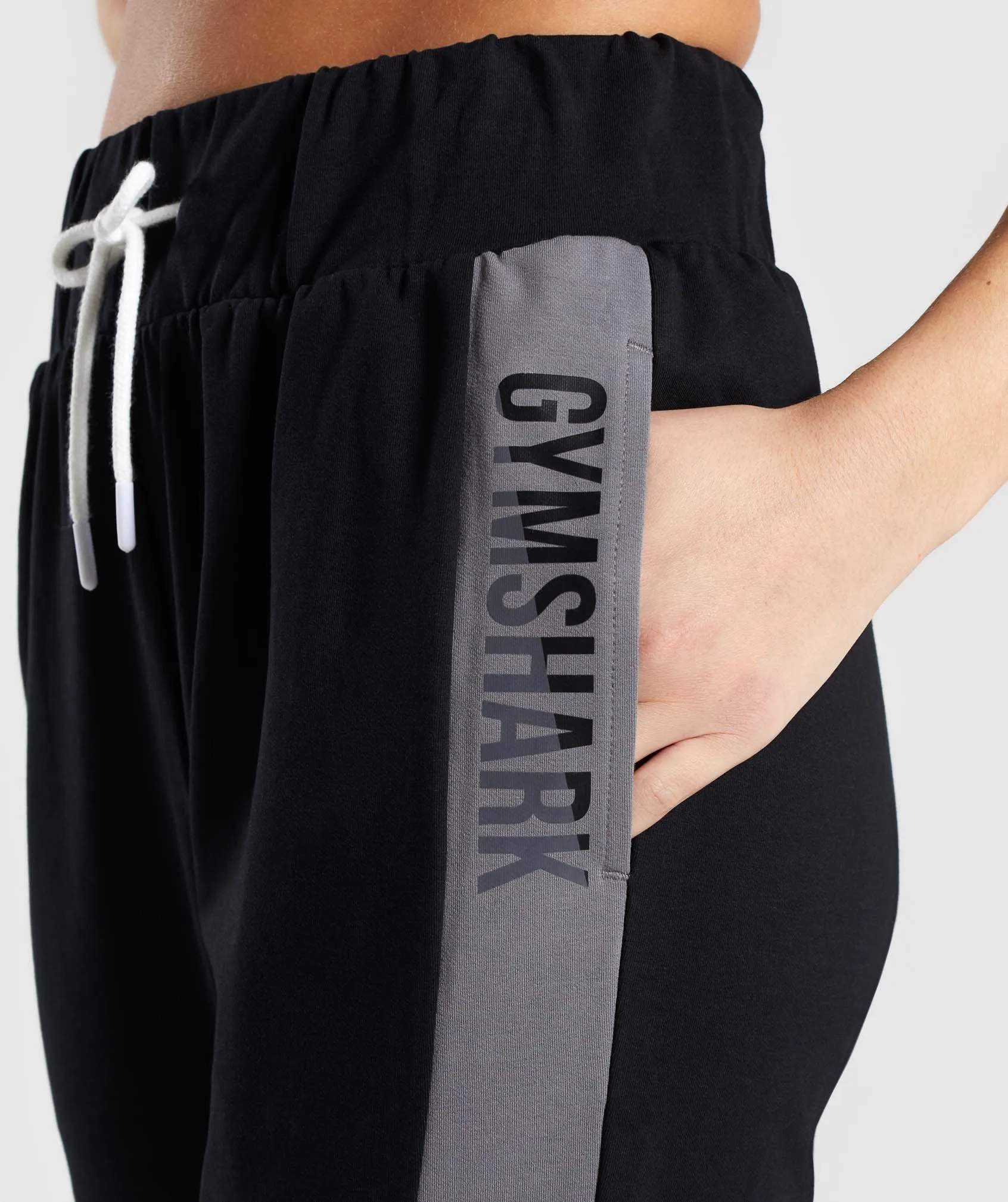 Gymshark Colour Block Joggers - Black/Charcoal/Smokey Grey