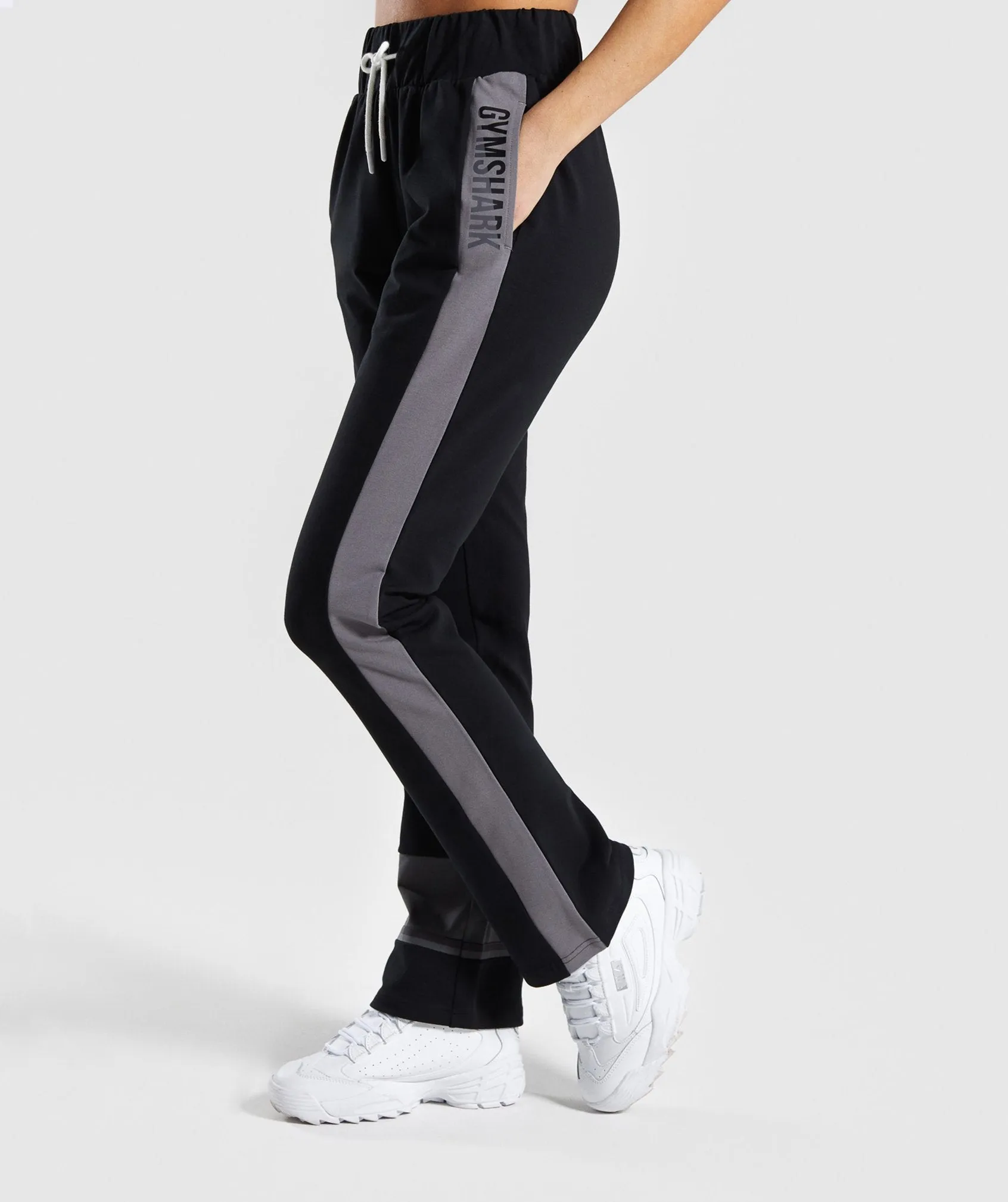 Gymshark Colour Block Joggers - Black/Charcoal/Smokey Grey