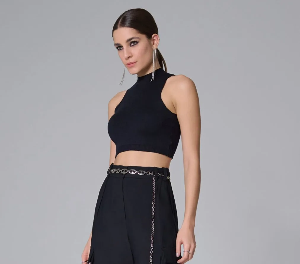 Lore - Blouse Knitted Basic Cropped