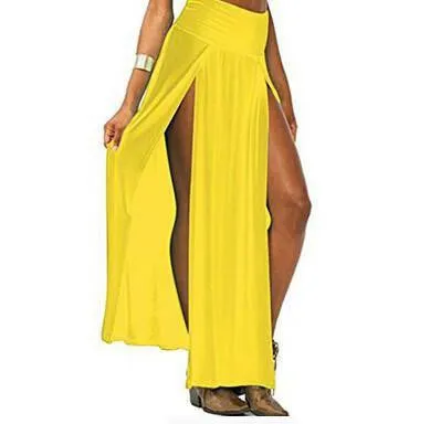 Open Front Maxi Skirt