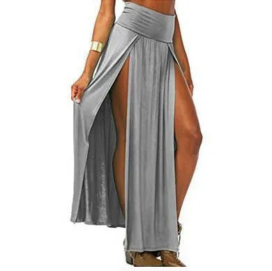 Open Front Maxi Skirt