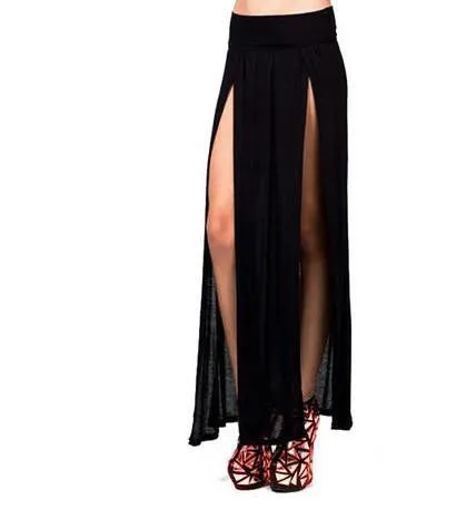 Open Front Maxi Skirt