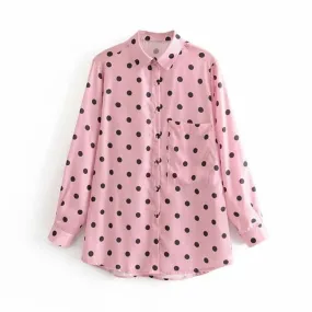 POLKA DOT SHIRT WITH POCKET