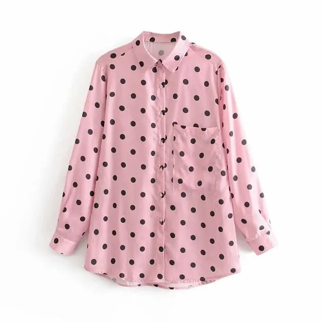 POLKA DOT SHIRT WITH POCKET