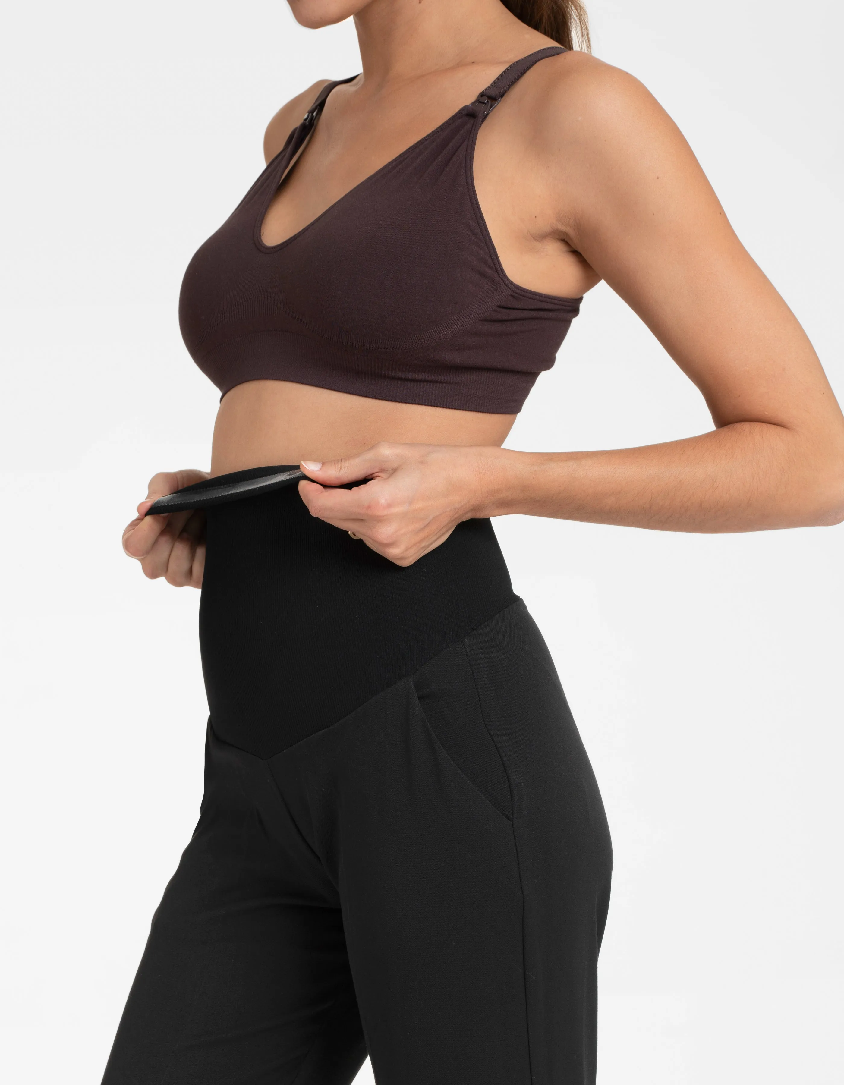 Tapered Black Post-Maternity Shaping Trousers