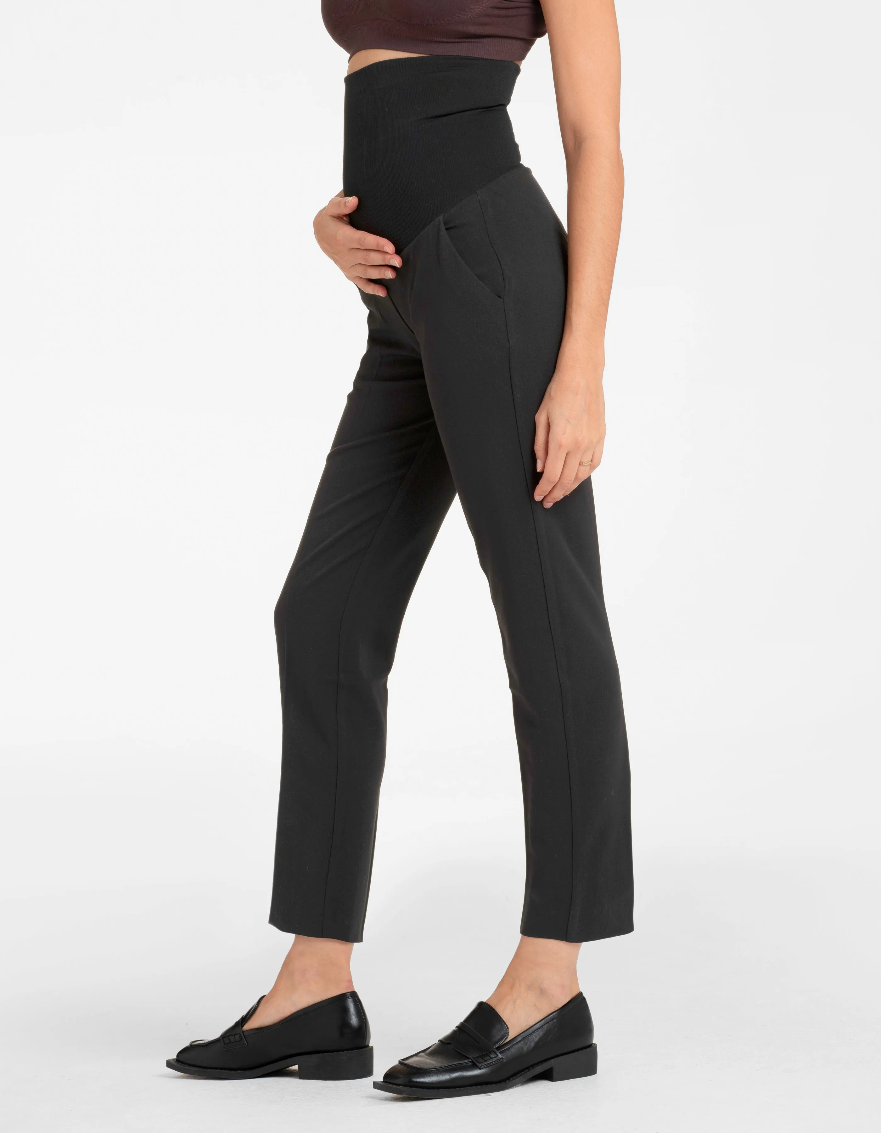 Tapered Black Post-Maternity Shaping Trousers
