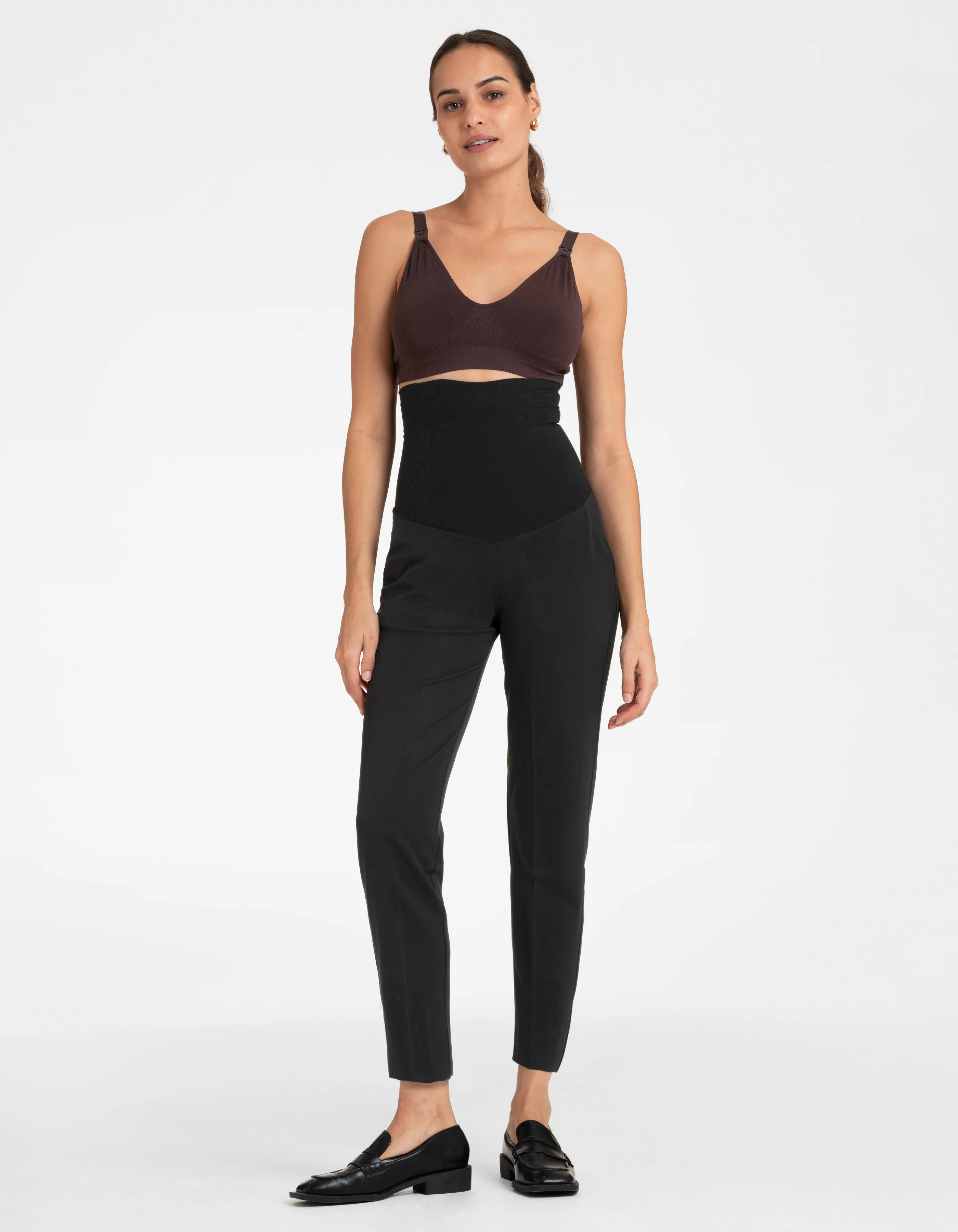Tapered Black Post-Maternity Shaping Trousers