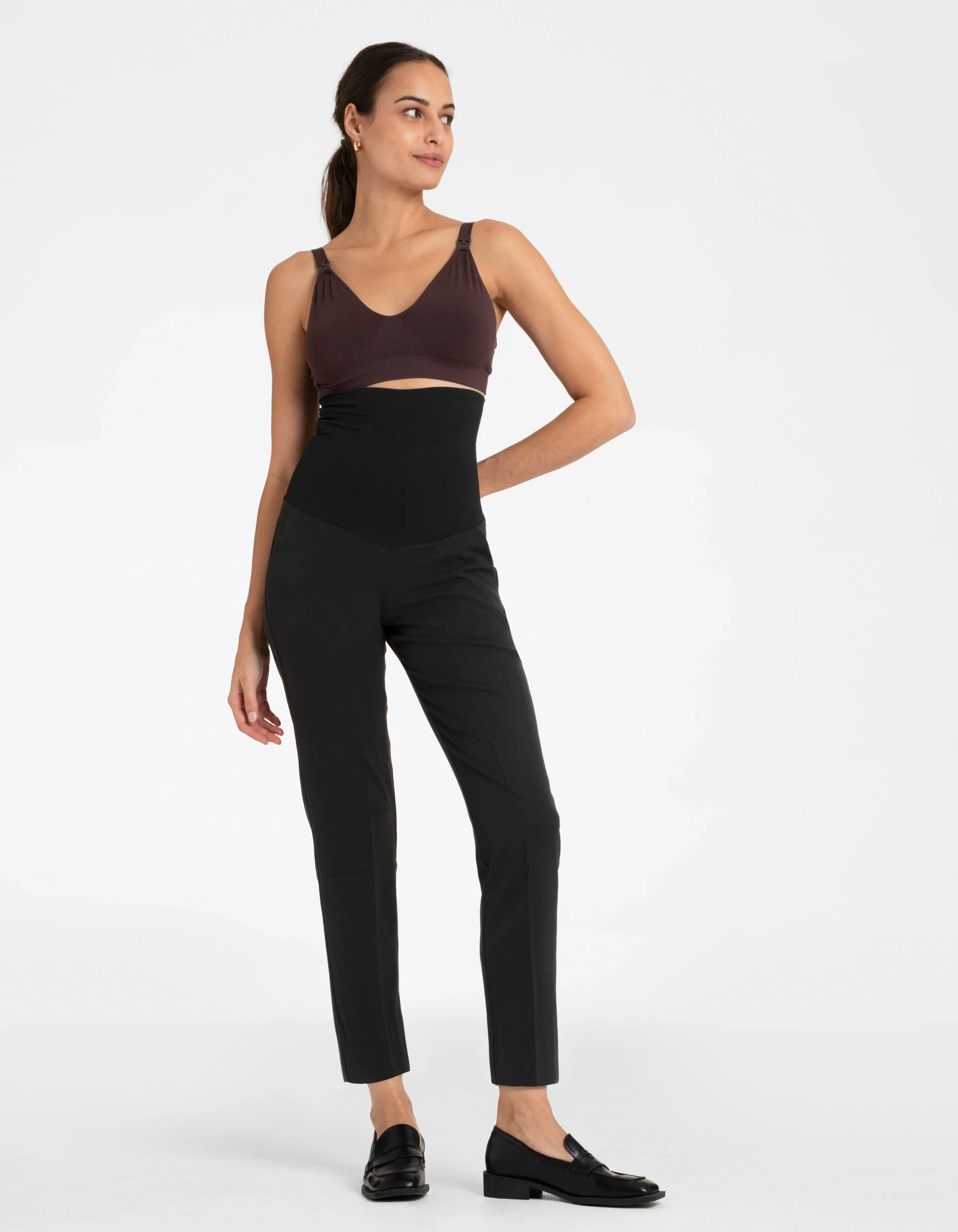 Tapered Black Post-Maternity Shaping Trousers